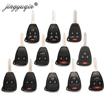 Jingyuqin เคสใส่กุญแจรถ, 2/3/4/4/5/6ปุ่มสำหรับ Chrysler PACIFICA Aspen 300ดอดจ์ RAM caravan Jeep Grand Cherokee