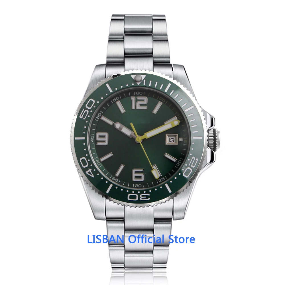 

43mm Sterile Dial Mens Automatic Watch Sapphire Glass Date Waterproof Luminous Mechanical Watch