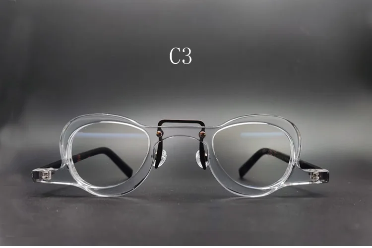 Vintage Blaulichtfilter Ovale Handgefertigte Acetat-Brille Herren Retro-Brillengestell Damen Myopie Optische Korrektur-Lesebrille – Detail 9