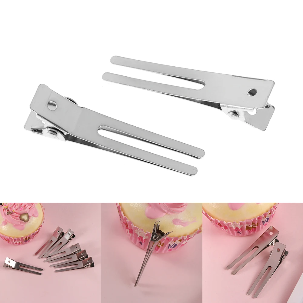 New 20Pcs Prong HairClip Hairdressing Double Hole Pin Barrette Curl Setting Section Hairpin Headwear Hair StylingToolAccessories