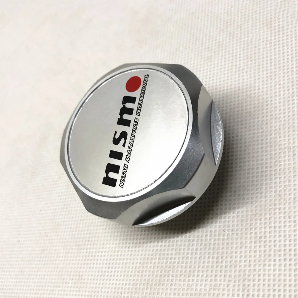 1Pcs Car Luxury Chrome Nismo Racing Oil Filler Cap Fuel Tank Cover Aluminum Alloy Fit For 350Z 370Z Almera Juke