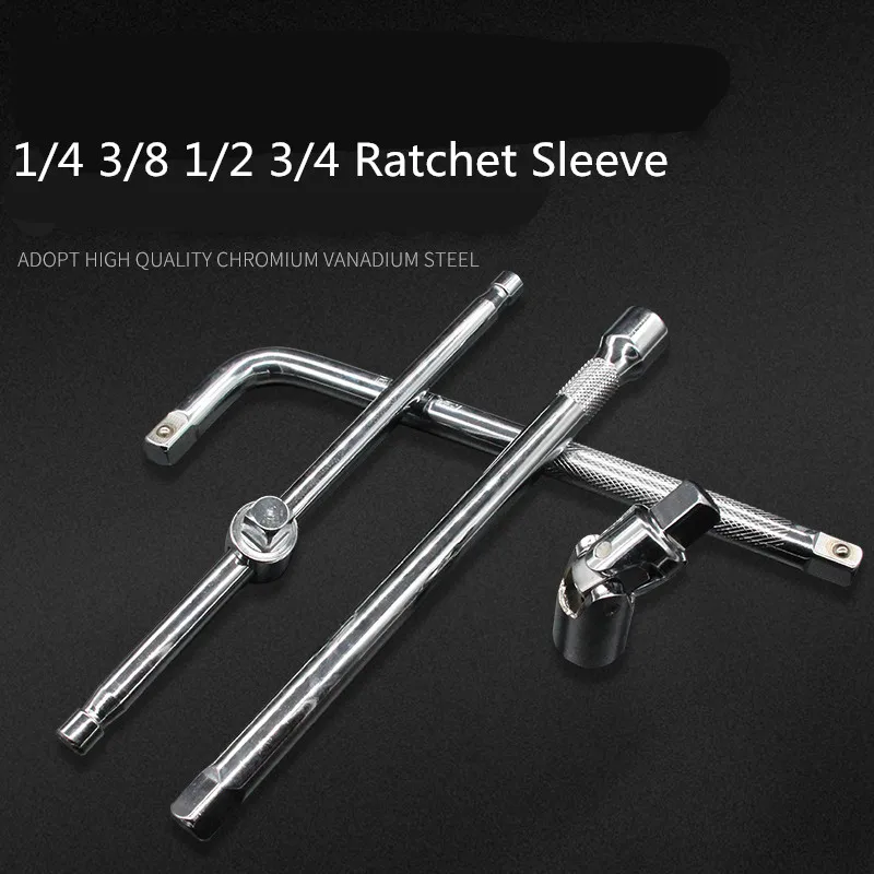 

Ratchet Sleeve Post Extension Rod Torque Wrench Car Repair Curved Joint Universal Slider 1/4 3/8 1/2 3/4