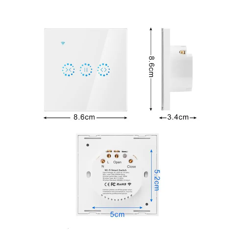 Ewelink smart curtain motor Electrical Blinds WiFi Switch Touch APP Voice Control by Alexa Echo Google Home AC 110 V 220V  EU/US