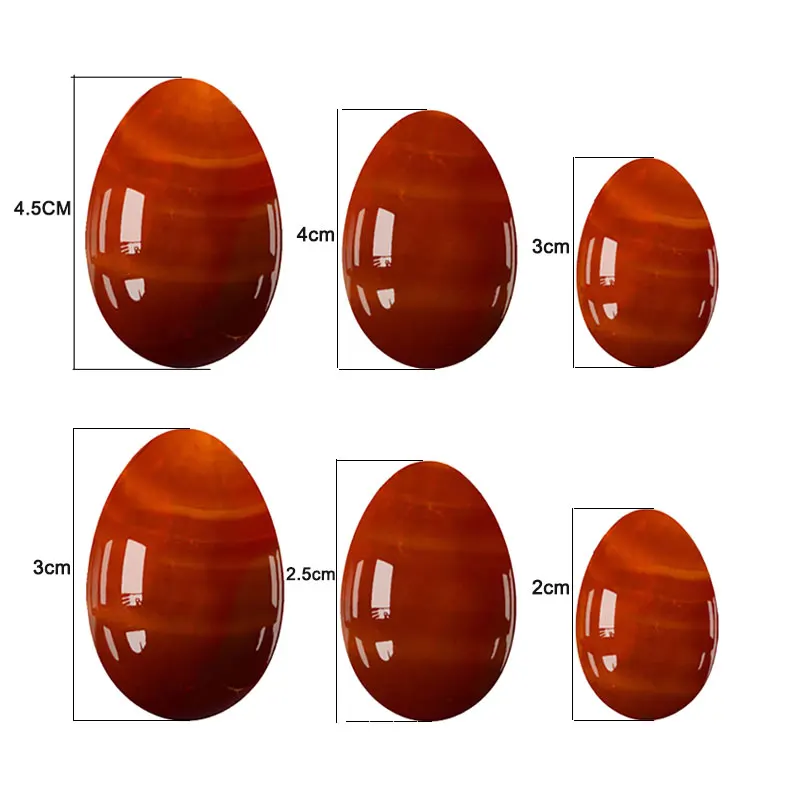 Natural Red Carnelian Jade Yoni Egg Set Vaginal Massage Balls Drilled Kegel Exercise Vagina Muscle Tightening Health Care Repair