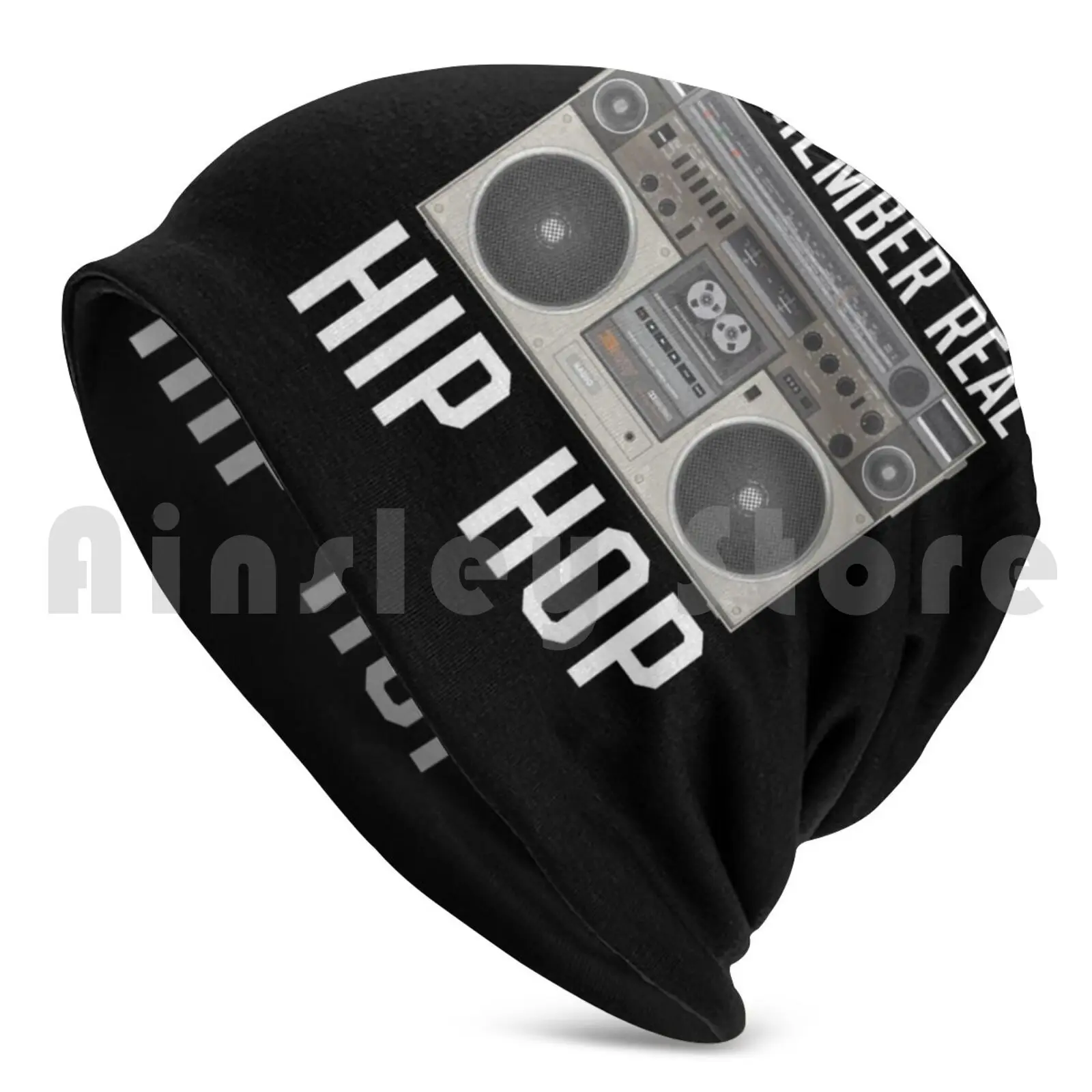 Real Hip Hop Music Rap Beanie Hedging Cap DIY Print Cushion Hip Hop Nostalgic 80s Rap Rapper Hip Hop Music Gangsta Rap