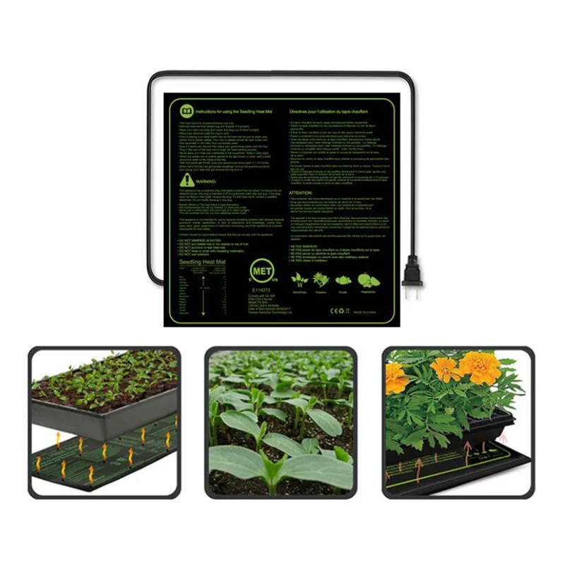 

Waterproof Heating Pad Plant Heating Mat Seedling Heat Mat Garden Supply Seed Germination Propagation Clone Starter Pad 50x50