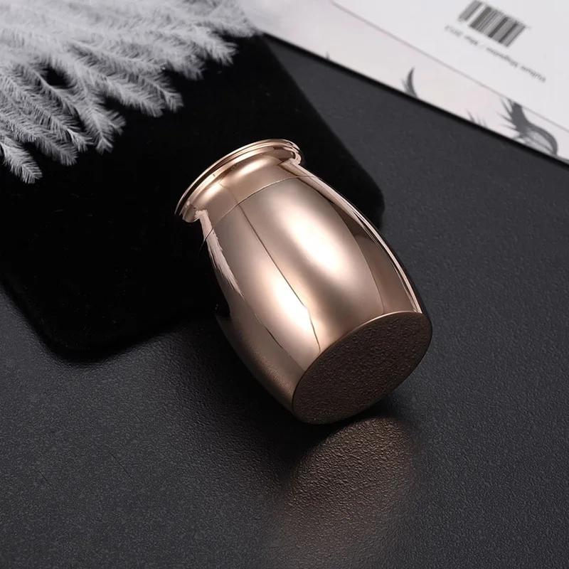 25*16mm Mini Engraved Cremation Urns For Pet Human Ashes Casket Funeral Loss Of Love Stainless Steel Cremation For Pet Lover