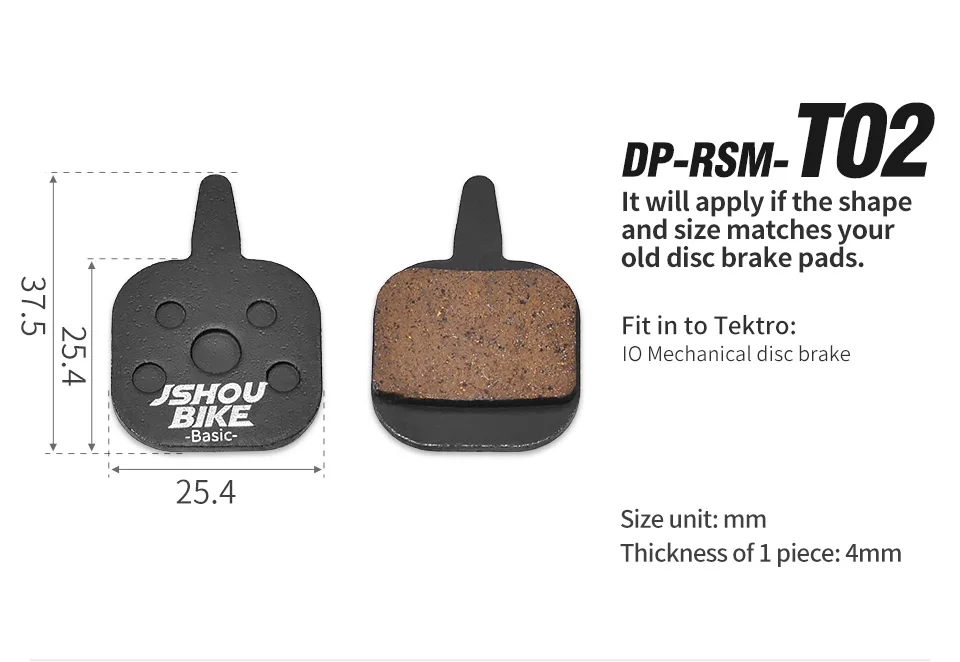 JSHOUBIKE Fahrrad-Bremsbeläge, halbmetallisch, für SHIMANO, SRAM, AVID, HAYES, Magura, Fahrradteile, Bremsbeläge, Fahrradzubehör. – Detail 12