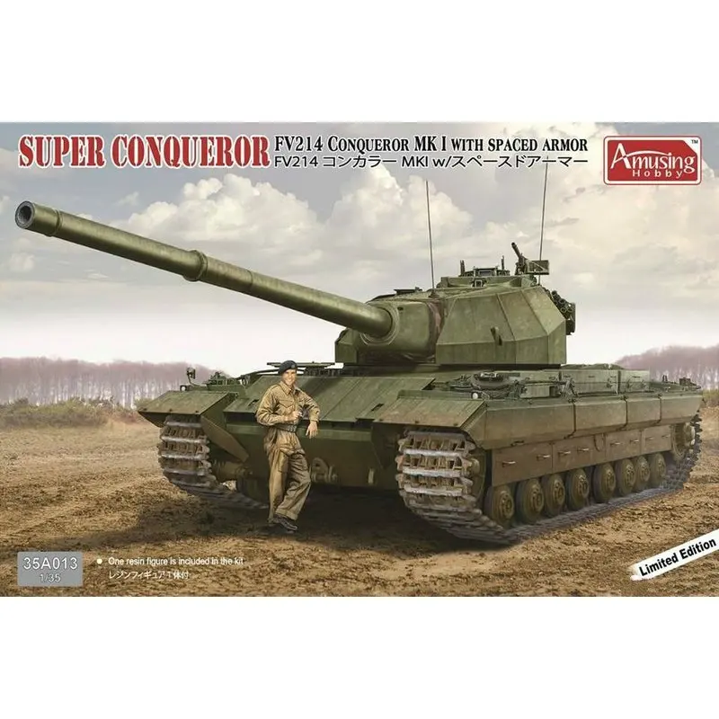 

Amusing Hobby 35A013 1/35 British Heavy Tank FV214 Conqueror MK.I with Spaced Armor - Scale Model Kit