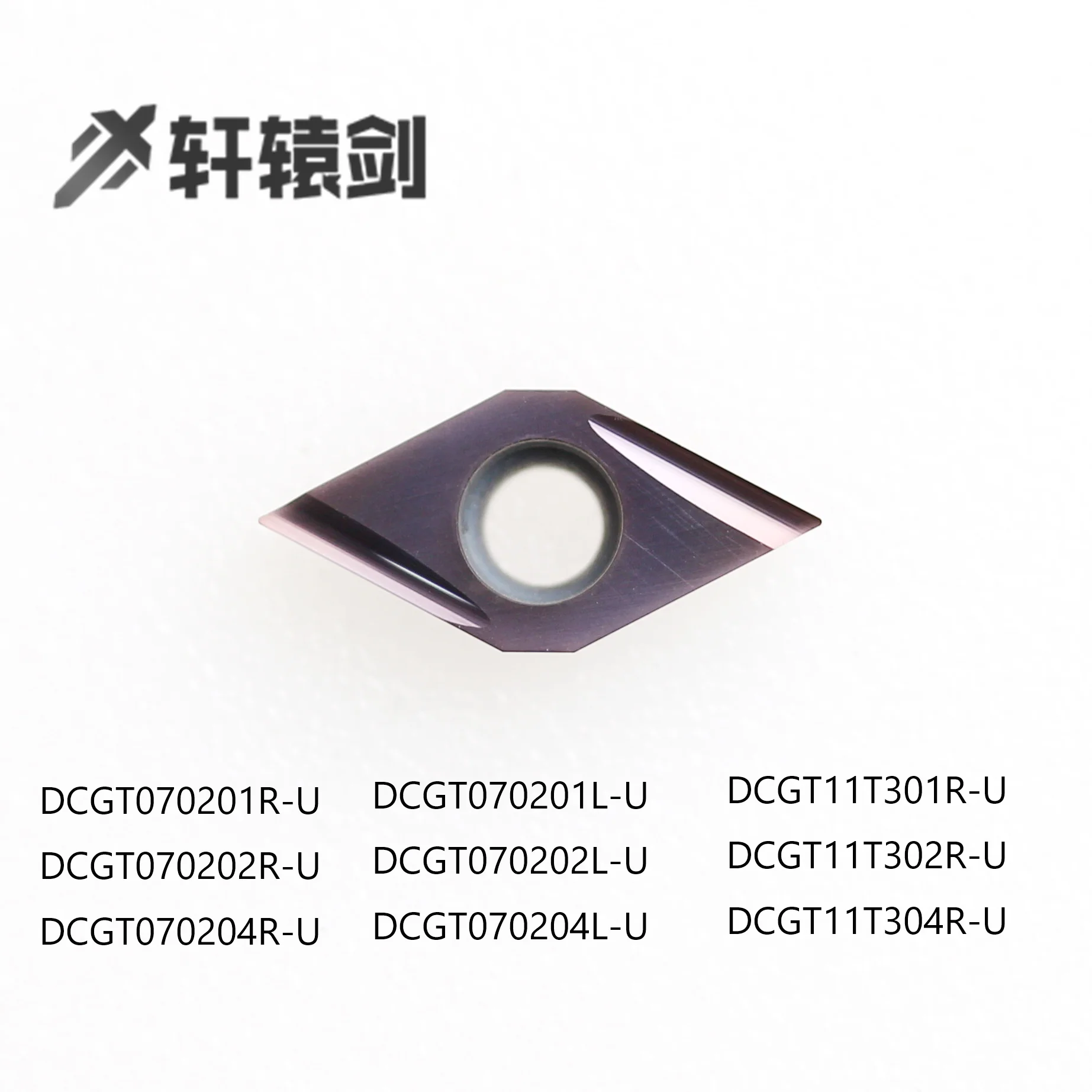 DCGT070201 DCGT070202 DCGT070204R-U DCGT11T301 11T302 DCGT11T304R-U 100% Original CNC Inserção de Carboneto de Lâmina De Alumínio