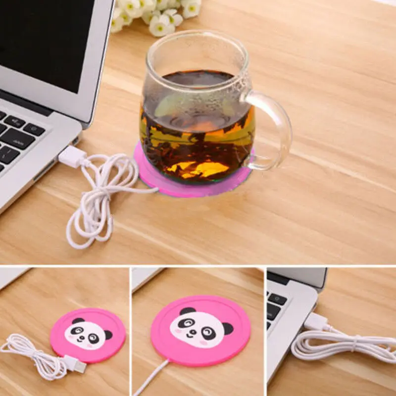 Newest Hot Useful USB Power Suply Office Tea Coffee Cup Mug Cartoon Heating Mat Warmer Pad Electric Insulation Coaster