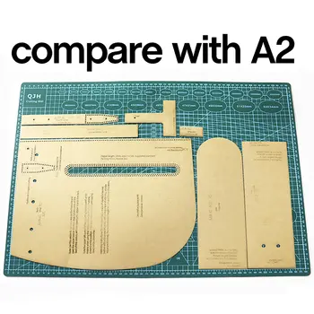 一套皮革工藝時尚胸包斜挎包縫紉圖案,硬質壓克力和牛皮紙模板,尺寸28厘米*36厘米 6 最佳銷售 皮革包模板 - №5