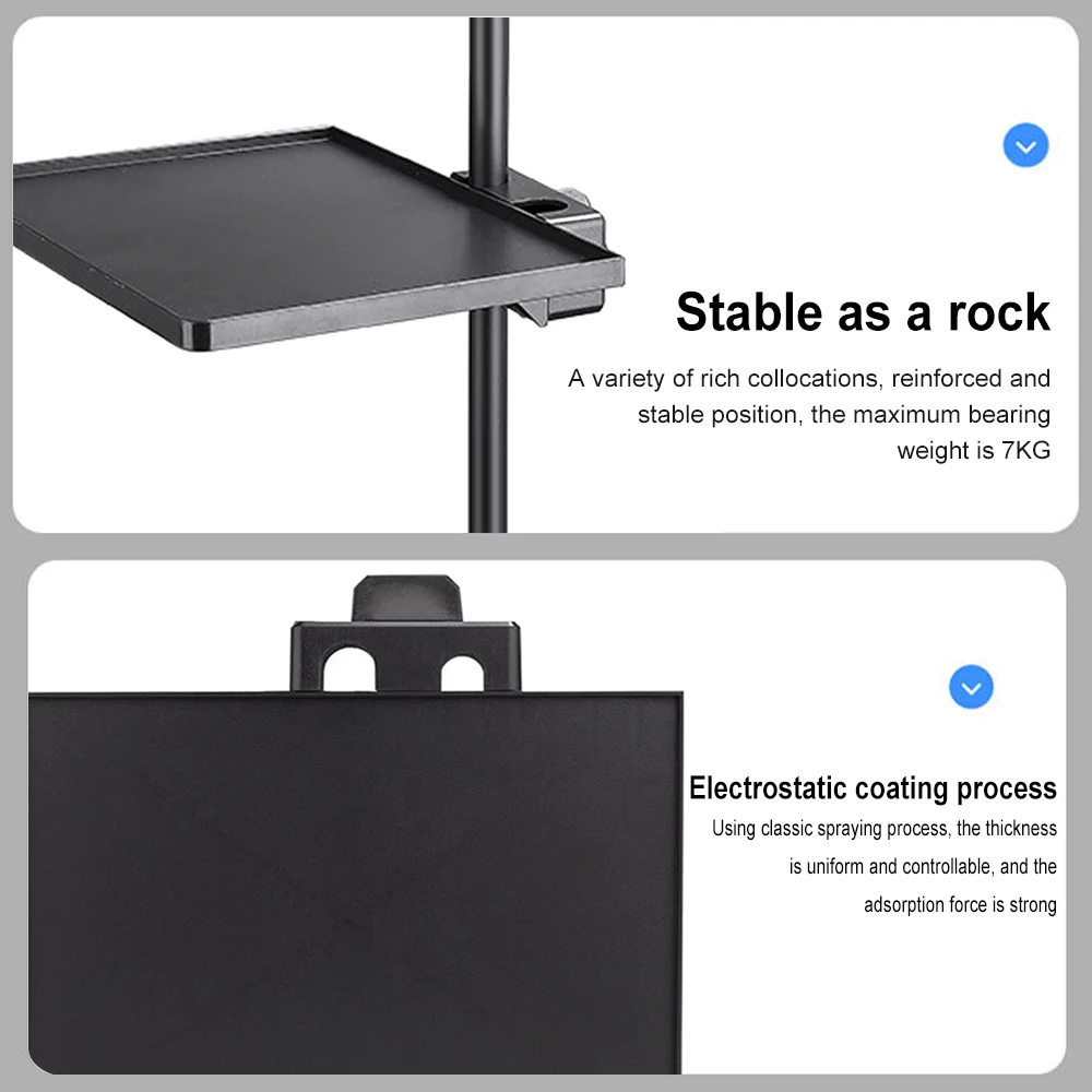 Vassoio per scheda audio Microfono dal vivo Vassoio di supporto in plastica Supporto dal vivo adatto per accessori per staffa per treppiede dal vivo Trasmissione in studio