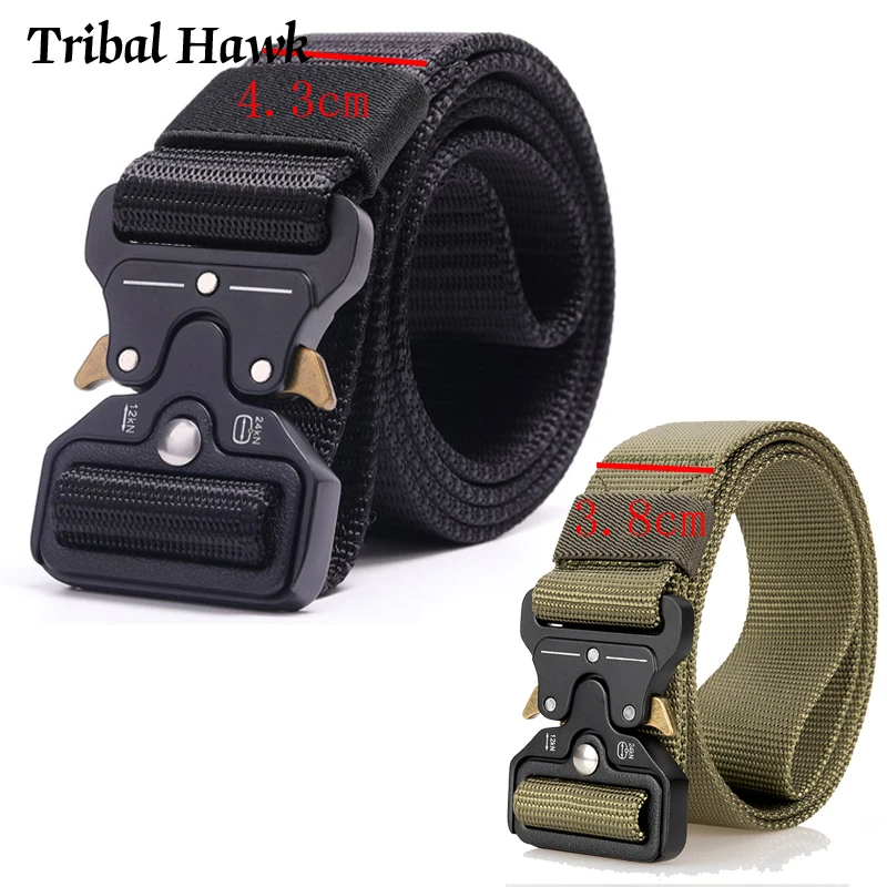 

Men's Military Belt Tactical Molle Combat Nylon Belt SWAT Knock Off Emergency Survival Casual Waist Belt 3.8cm 4.3CM Width