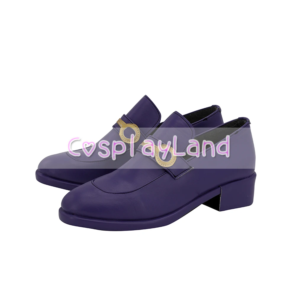 JoJo's Bizarre Adventure Josuke Higashikata Cosplay Boots Shoes Purple Men Shoes Customized Accessories Halloween Party Shoes