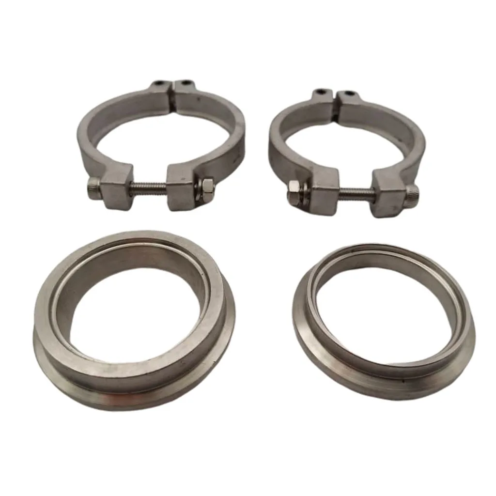 2Pcs 1.73 "44Mm V Ban Nhạc Flang Kẹp Bộ Cho MVR 44Mm Ống Thải Cửa Hút Gió Tial Bộ