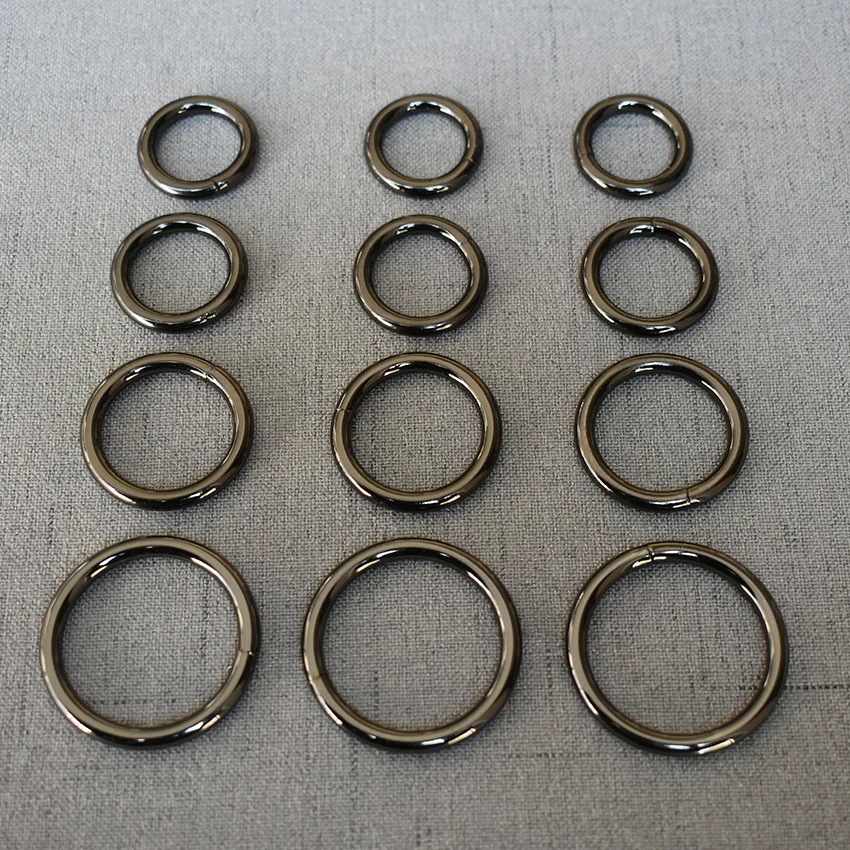 

100 Pcs/Lot 15mm 20mm 25mm 32mm O Ring Metal Buckle for Handbag Strap Dog Chain Webbing Snap Clasps Purse Bag Handle OR69506