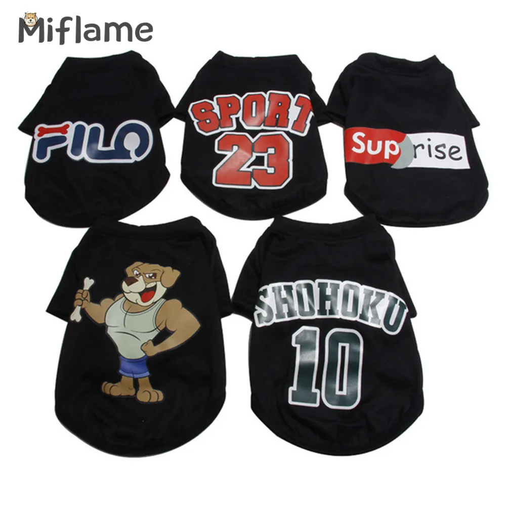 Miflame Summer Dog Clothes French Bulldog Chihuahua Costume Couple Dog Vests For Pet Shirts Casual Small Dogs T-shirts Fashion