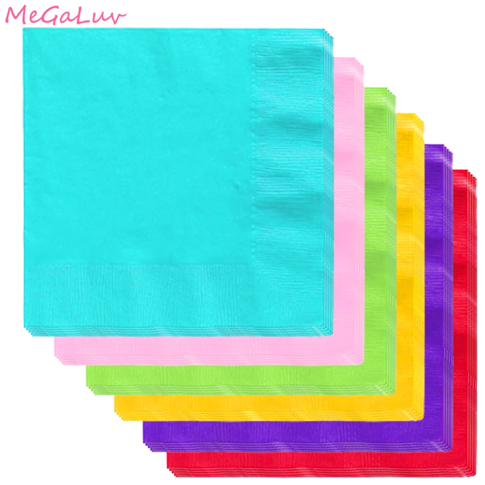 

20pc Solid Color Napkins Disposable Paper Towel Wedding Birthday Christmas Halloween Party Tissue Decoration Baby Shower Supplie