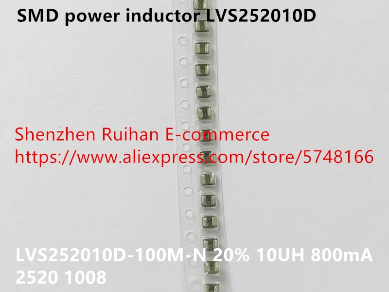 Original new 100% SMD power inductor LVS252010D-100M-N 20% 10UH 800mA 2520 1008