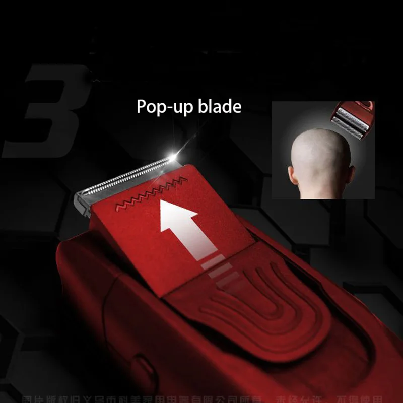 Kemei Electric Cordless Shaver Perfect Perrect Cut Twin Men Razor Floating Blade with Pop-up Trimmer Blade Rechargeable KM-1123