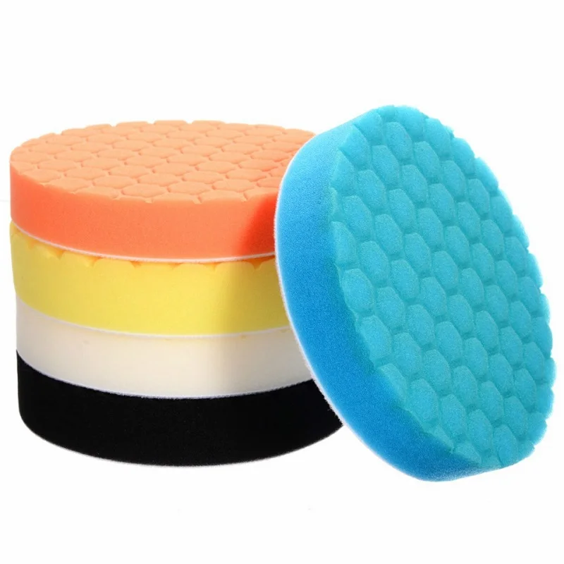 5Pcs/Set Car Polishing Pad 3/4/5/6/7 inch Sponge Buffing Waxing Boat Car Polish Buffer Drill Wheel polisher Removes Scratches