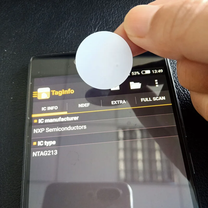 NFC 213 라벨 스티커, 화웨이 Ios13 개인 자동화 짧은 공유, 13.56mhz, NFC 라벨, 배지 라벨 스티커