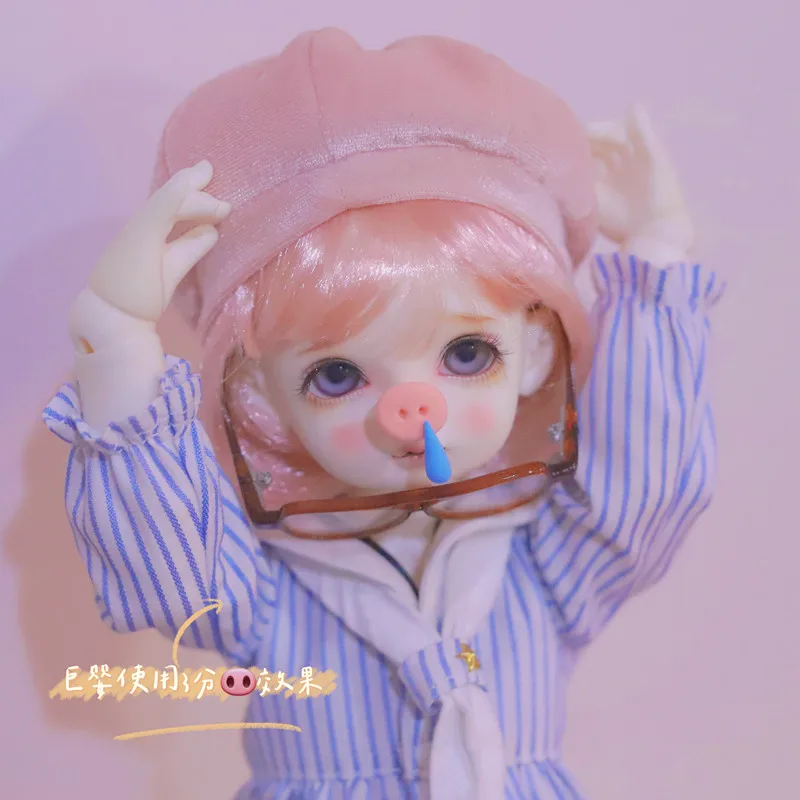 BJD doll accessories are suitable for 1/3, 1/4, 1/6, 1/8 size doll with clay accessories pig nose everything is changeable pig