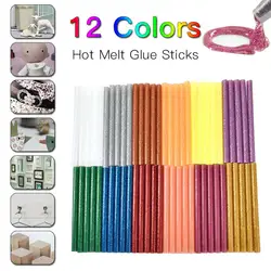 60Pcs/set Colored Hot Melt Glue Sticks 7x100mm Adhesive Glitter Glue Sticks Professional For Electric GlueCraft Repair