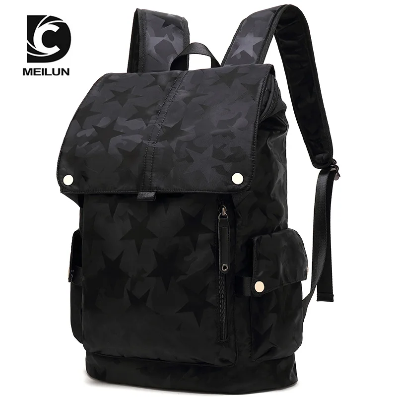 

Waterproof Nylon Backpack Men Male Fashion Personalized Computer Backpack High School Student Schoolbag Book Bags Casual Travel