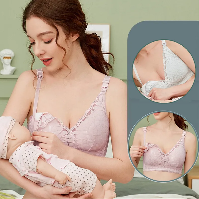 

Laces Breastfeeding Maternity Nursing Bras for Pregnant Women Pregnancy Underwear Pumping Sleep Bras Soutien Gorge Elastic