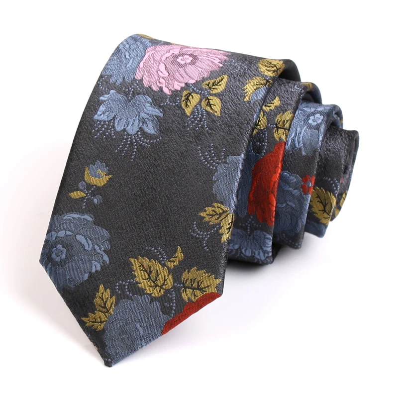 

Men's Fashion Casual Floral Jacquard 7CM Tie High Quality Gentleman Business Neck Tie For Men Business Suit Work Necktie