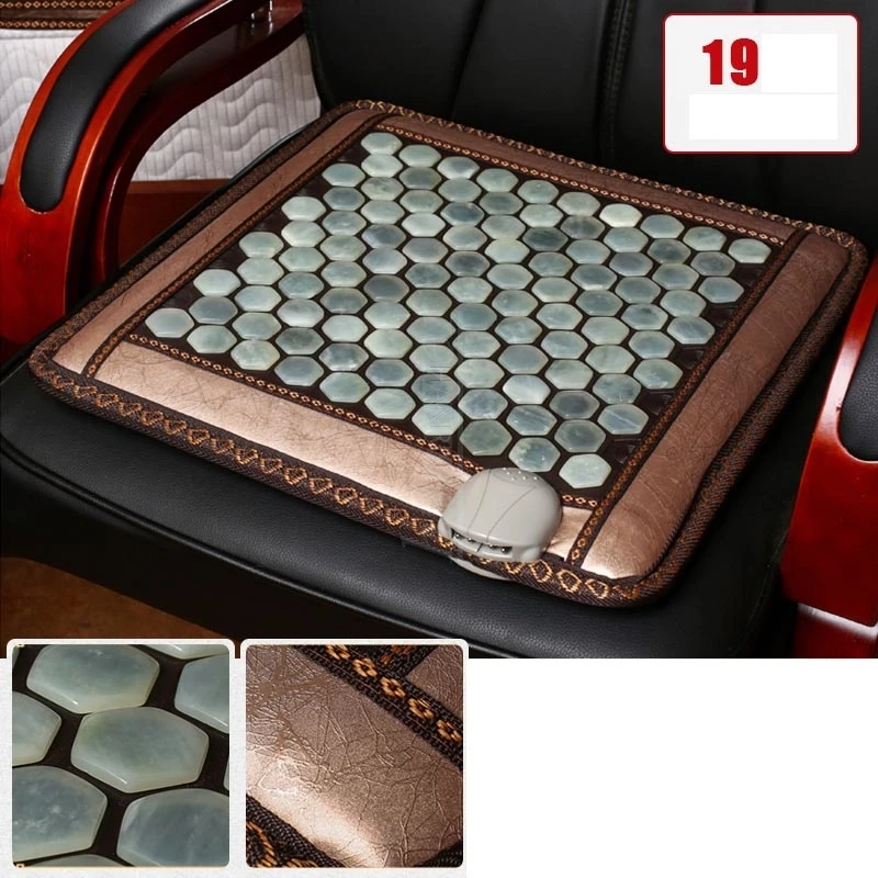 Economic and practical electric heating cushion warm jade germanium stone office chair cushion MATS heat 45*45cm