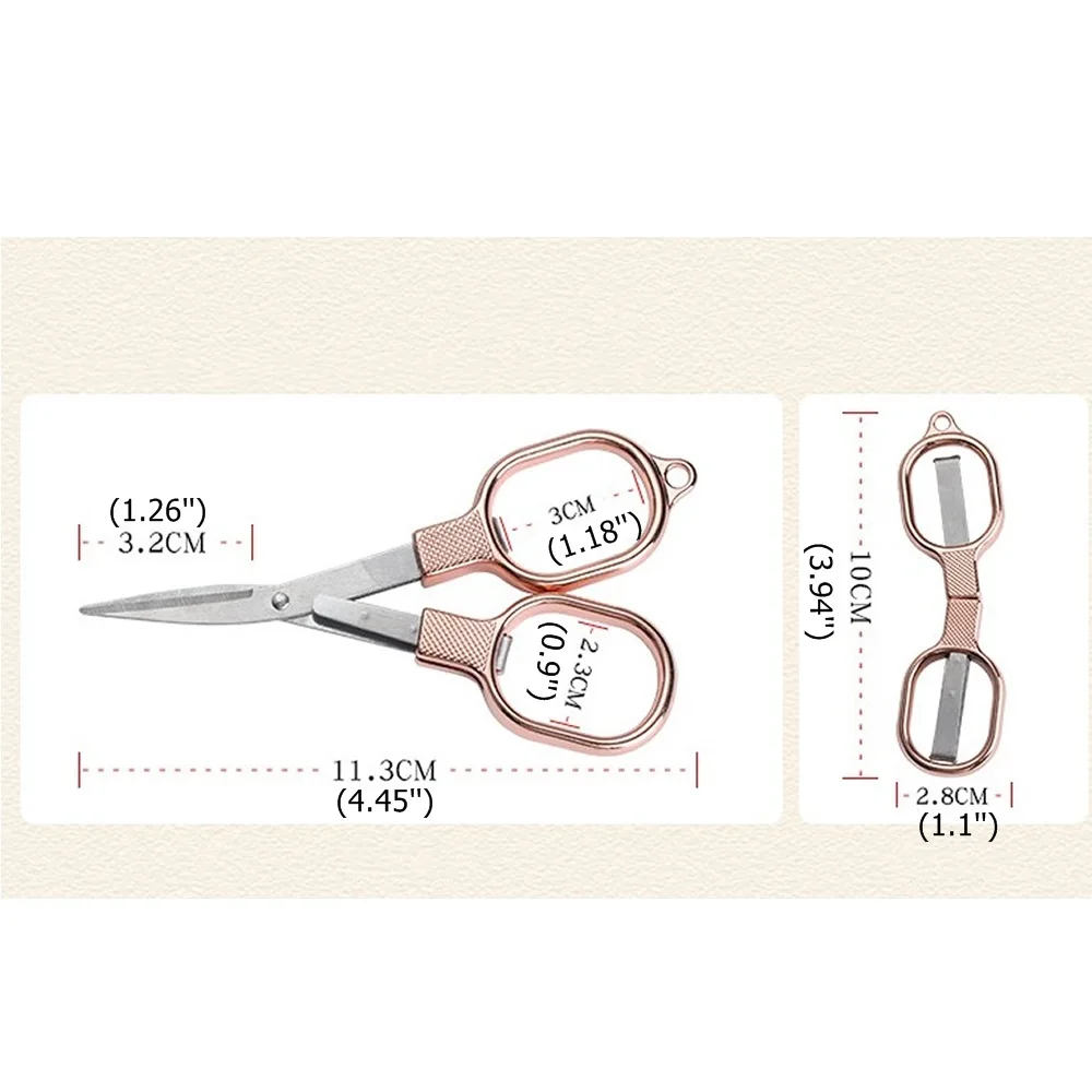 Embroidery Needlework Scissors Sewing Folding Scissors Fishing Line Scissors Sewing Tools Handle Needlework Scissors Cutting