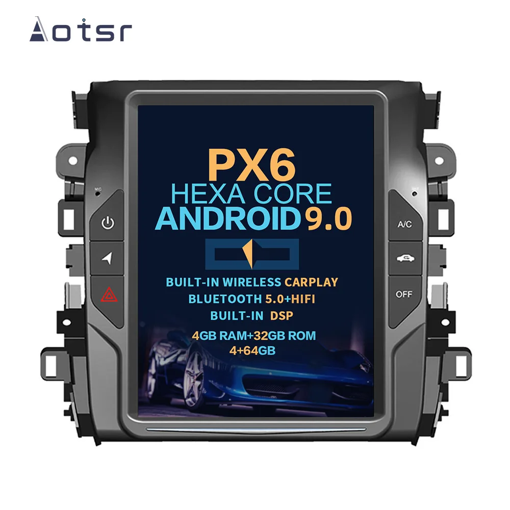 

Aotsr 10,4 "вертикальный экран Android 13 автомобильный DVD мультимедийный плеер carplay GPS навигация для HONDA AVANCIER 2017-2018 DSP