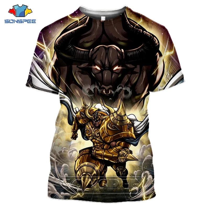 Anime Saint Seiya Series Tshirts Men Women 3D Print Graphics Novelty Fashion T-shirts Cartoon Streetwear Casual Summer Tops Tees