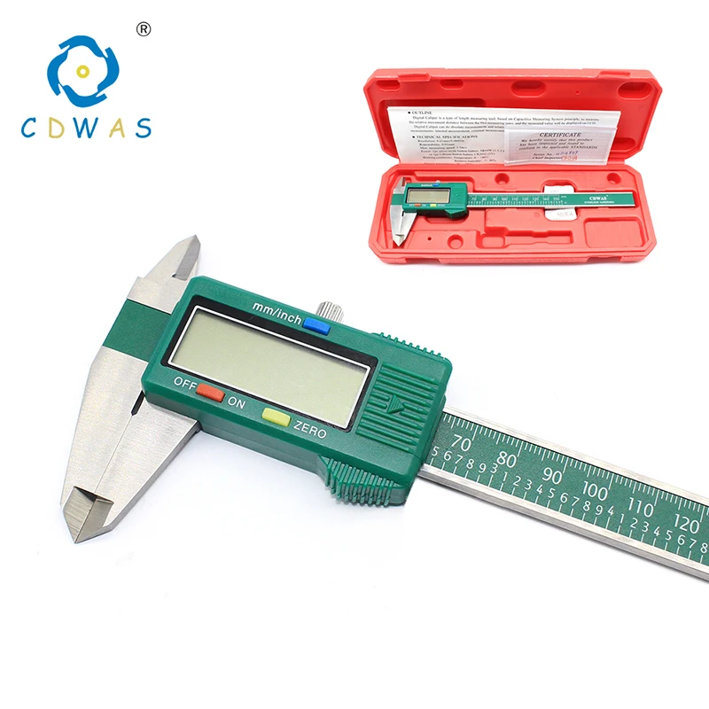 Calibrador Digital de acero inoxidable 200, instrumento de medición Vernier de alta calidad con Dial, herramienta de medición, 0-0,01mm, 1 ud.