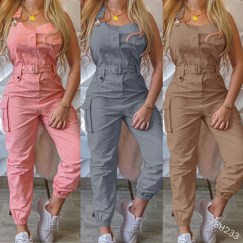 

2021 Women Clothing Fashion Summer Bodycon Jumpsuits Pants Girls' Winter Clothes One Piece Jumpsuits For Ladies