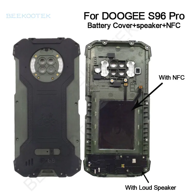 Original New Battery Cover Replacement Durable Back Case Mobile Phone with Speaker and NFC Accessory for DOOGEE S96 PRO