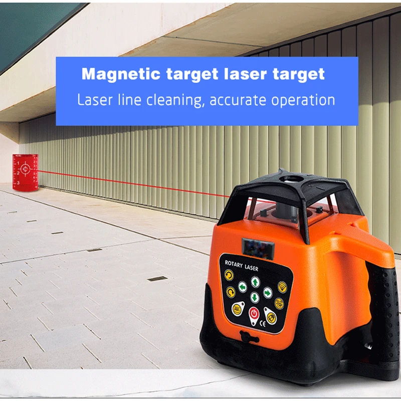 Imagem -05 - Automático Padrão Eletrônico Auto-nivelamento Rotativo Nível Laser Nível Engenheiro Verde Vermelho Alta Precisão 500m Diâmetro de Medição Novo