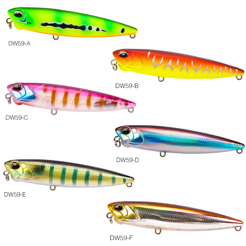 TSURINOYA 3pcs Floating Pencil Lure Set DW59 85mm 10.5g Topwater MInnow Crank Hard Bait Bass Snakehead Articial Wobblers Peche