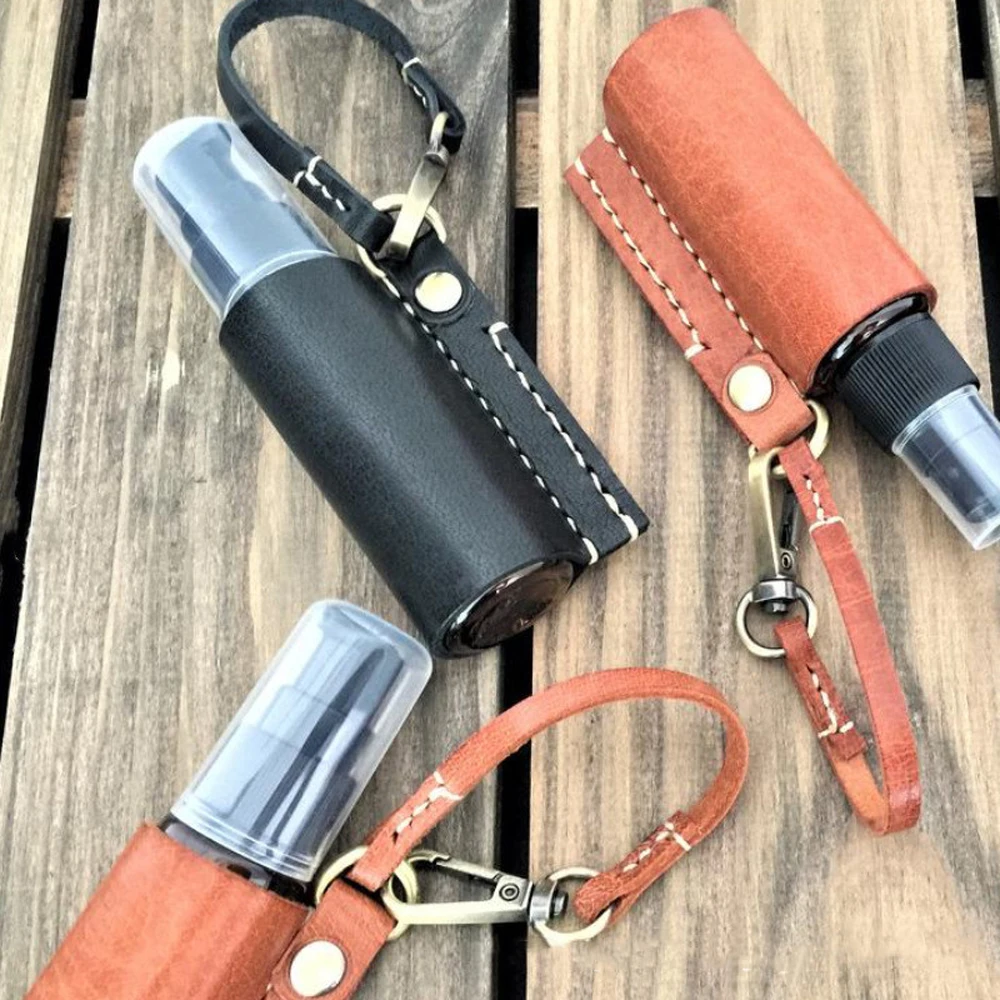 

Washing Storage Bottle Leather Case Spray Bottle Keychain Holder Reusable Bottle Refillable Bottles Hand Sanitizer Keychain