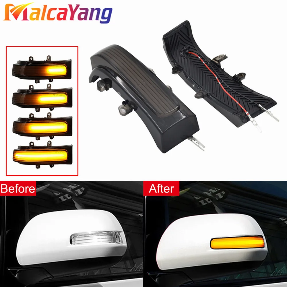 

2x для Toyota Estima Alphard AH20 Vellfire Noah R70 Voxy 4Runner светодиодный динамический указатель поворота боковое зеркало последовательный свет автозапчасти