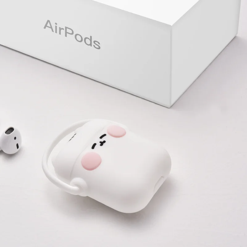 Симпатичный стильный мягкий силиконовый чехол для наушников AirPods для Apple беспроводная Bluetooth гарнитура Tws airpods зарядный чехол Rock