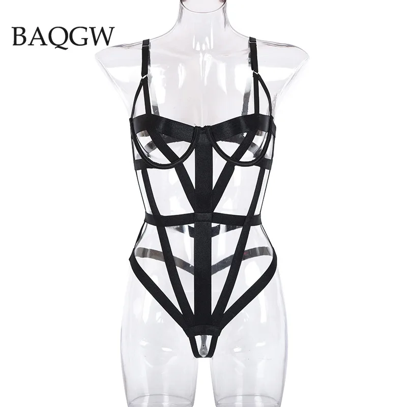 Sexy Clubwear Midnight body biustonosz Push-Up dla kobiet Undewear bielizna drążą dekolt Skinny bez rękawów Party Sex kobieta