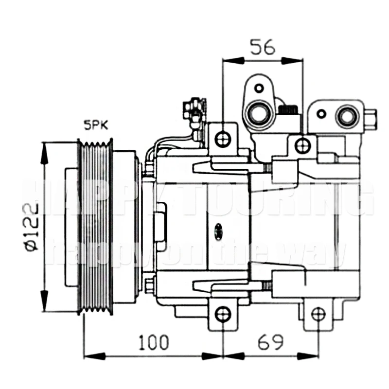 HS18 New ac compressor for Hyundai Santa Fe/Kia Sorento 9770126010 97701-26010 9770126011 97701-26011 977013A570 5PK