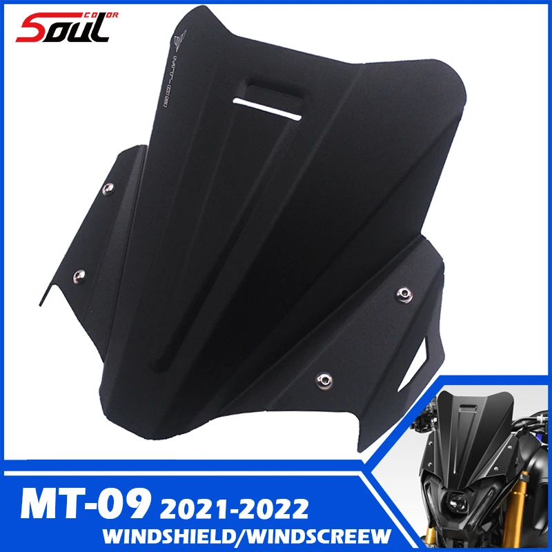 

Motorcycle Aluminium Alloy Windshield Sport Windscreen Visor Fits For YAMAHA MT-09 2021 2022 2023 MT09 SP 21-23 FZ09 FZ-09 mt09