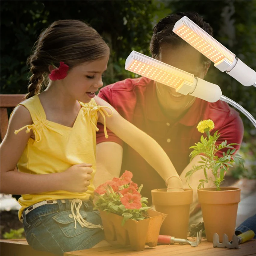 หลอดไฟ Grow LED 44 /50/ 60LED E27หลอดไฟ Grow สเปกตรัมเต็มรูปแบบสำหรับพืชในร่มดอกไม้ผักสวนไฮโดรโปนิกส์