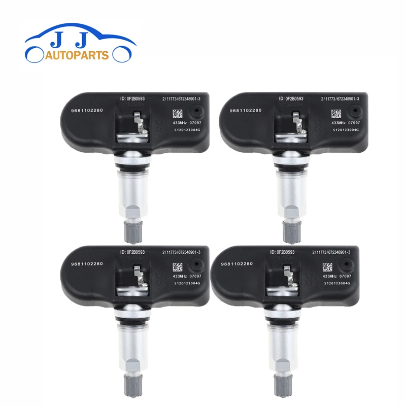 4Pcs /Lot 9681102280 TPMS Tire Pressure Sensor 433MHZ For Peugeot 407 207 307 607 508 807 For Citroen C4 5 6 7 8