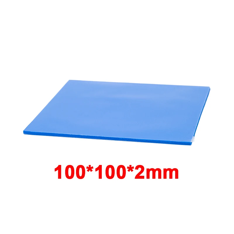 熱伝導性シリコンサーマルパッド,100個,青,100x100x0.5mm,CPU用